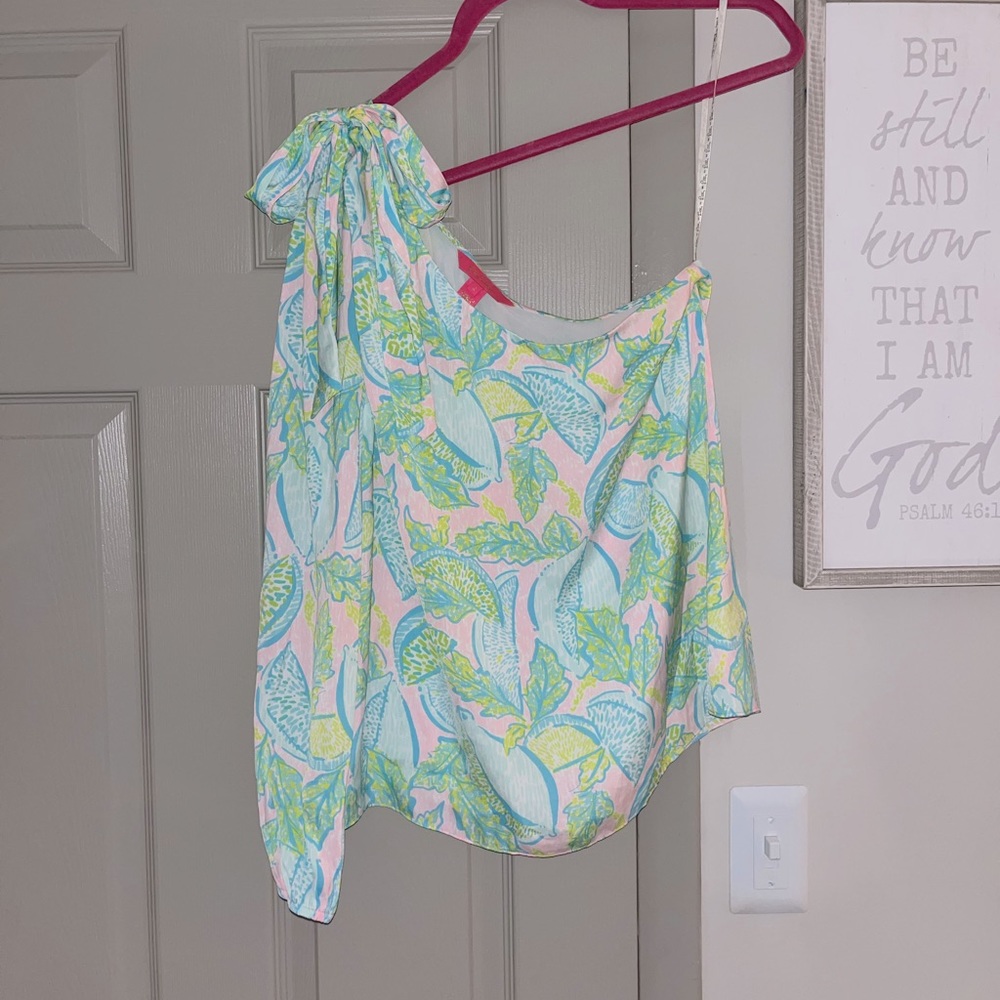 Lilly Pulitzer One Shoulder Tie Top Size 2